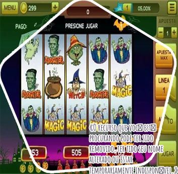 Halloween jogo de ca&ccedil;a niquel